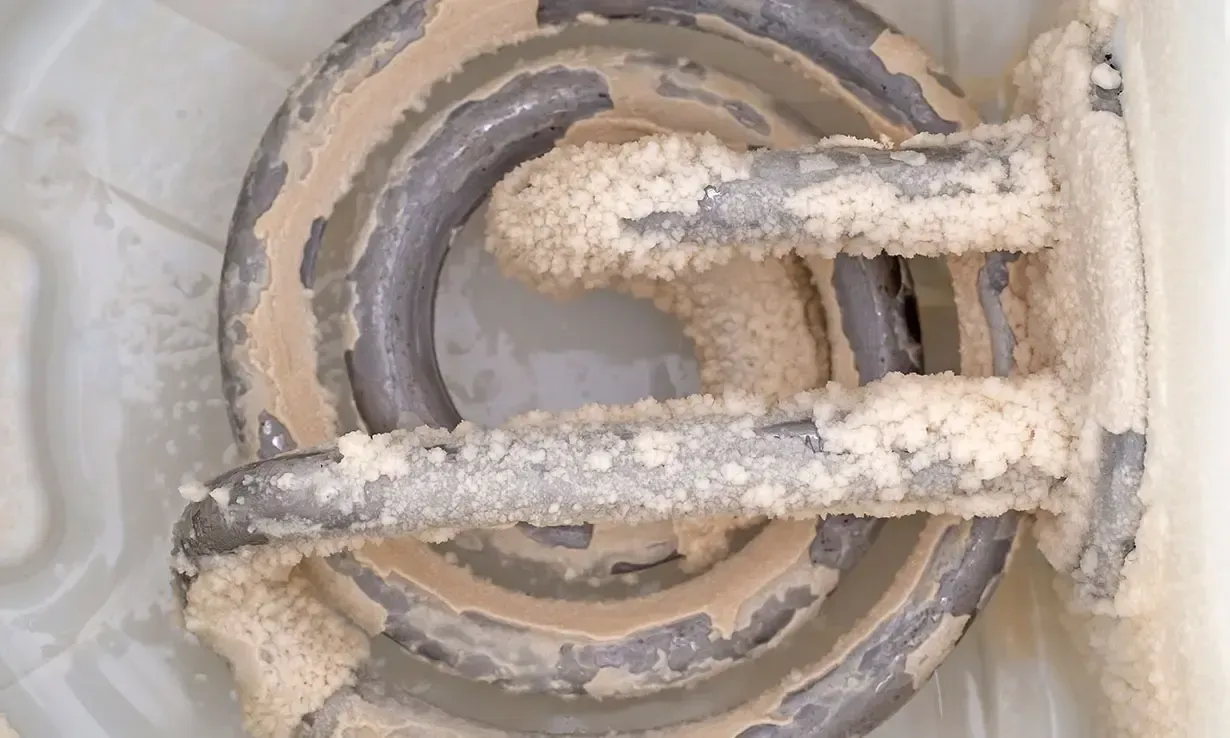 Limescale in a kettle