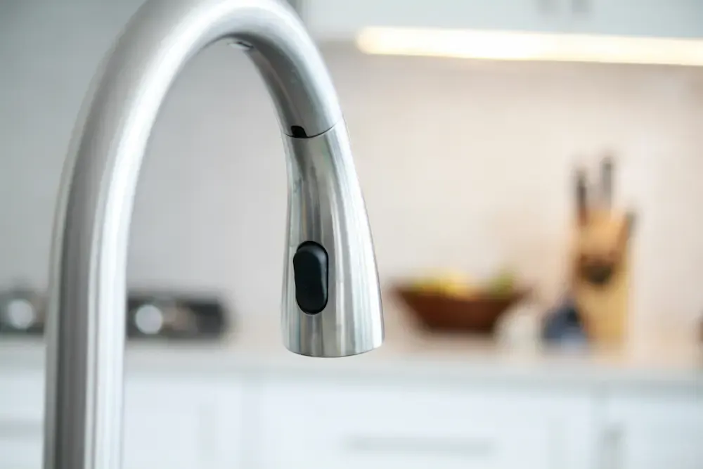 Close up of a tap in the kitchen