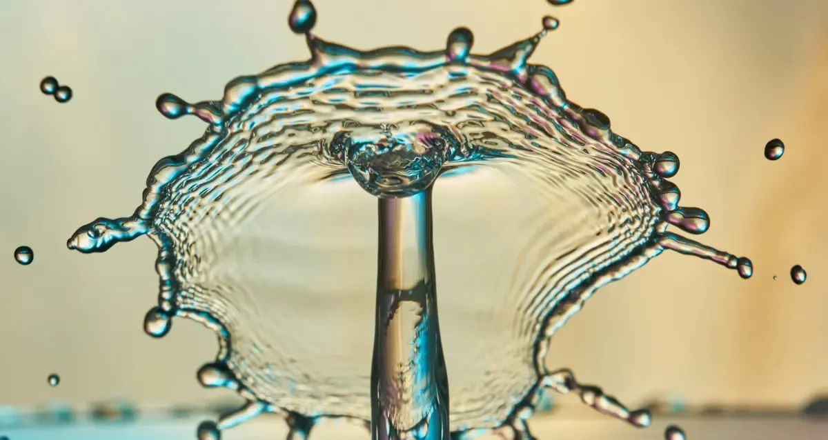 A splash of water close up